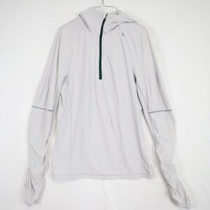 Lululemon Hoodie Womens Small Activewear 1/2 Zip Pullover Light Gray Long Sleeve